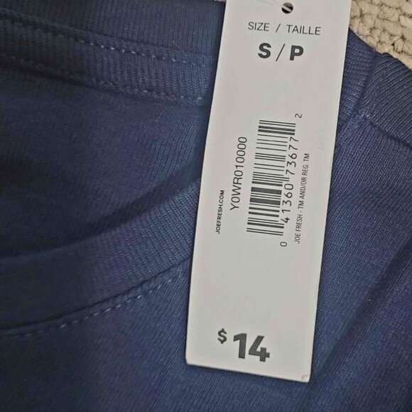 Ladies' New "Joe Fresh" Navy Blue long-sleeve shirt & leggings (Size Small) *NEW - Picture 7 of 7